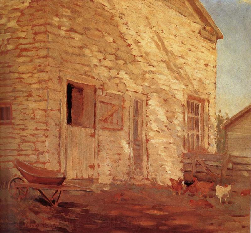 Grant Wood Old Stone and barn Germany oil painting art